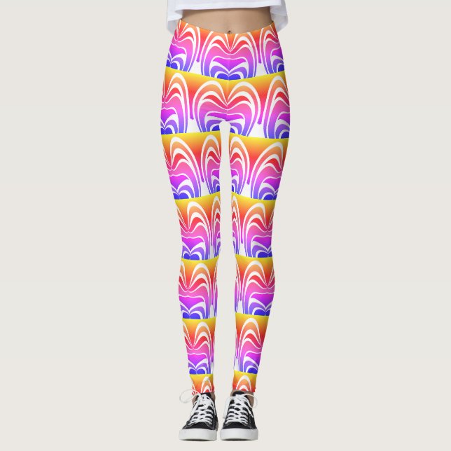Erstellen Sie Ihr eigenes farbenfrohes Frauendesig Leggings (Vorderseite)