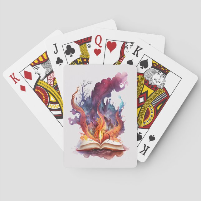 Erstellen Sie Ihr eigenes Feuerzauberbuch Spielkarten (Rückseite)