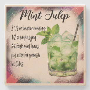 Erstellen Sie Ihr eigenes Floral Mint Julep Cockta Steinuntersetzer