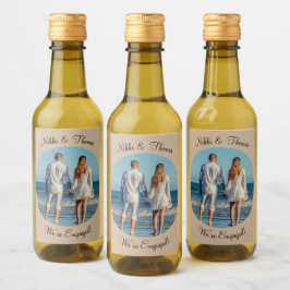 Erstellen Sie Ihr eigenes Foto Beige Verlobung Nam Weinetikett