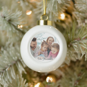 Erstellen Sie Ihr eigenes Foto - Benutzerdefiniert Keramik Kugel-Ornament