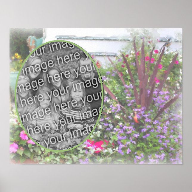 Erstellen Sie Ihr eigenes Foto Blumengarten Gemäld Poster (Vorne)