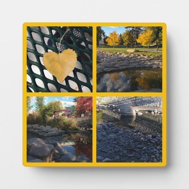 Erstellen Sie Ihr eigenes Foto Collage Gold Fotoplatte (Vorderseite)