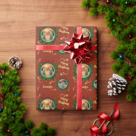 Erstellen Sie Ihr eigenes Foto Frohe Weihnachten m Geschenkpapier