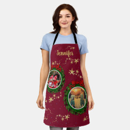 Erstellen Sie Ihr eigenes Foto Frohe Weihnachten m Schürze