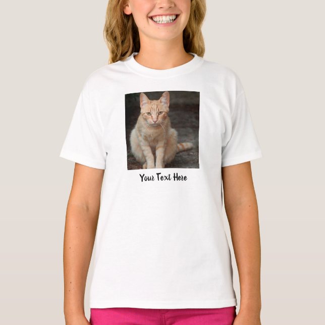 Erstellen Sie Ihr eigenes Foto für die Tierkatze. T-Shirt (Vorderseite)