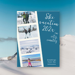 Erstellen Sie Ihr eigenes Foto für Ihren Skiurlaub Postkarte