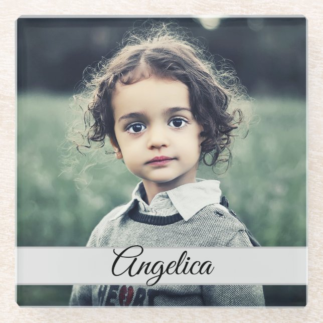 Erstellen Sie Ihr eigenes Foto Glasuntersetzer (Vorderseite)