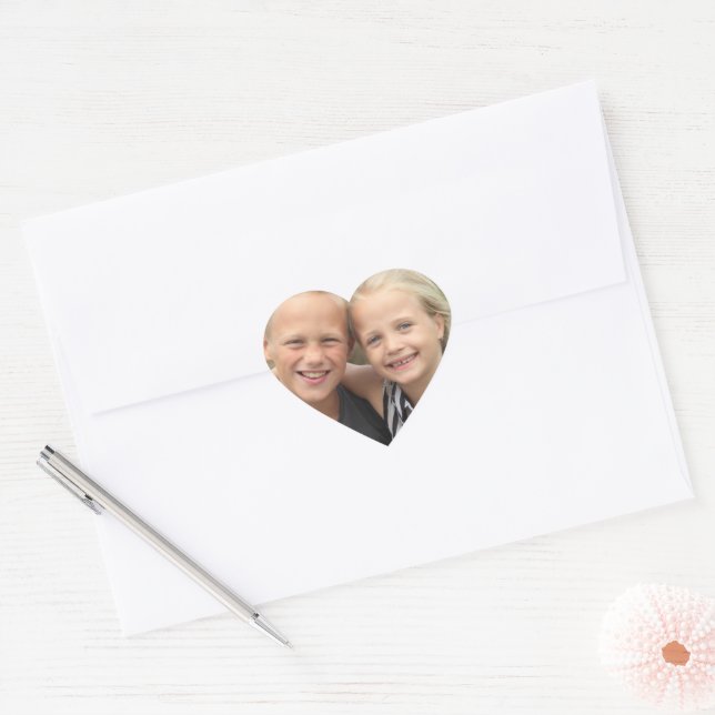 Erstellen Sie Ihr eigenes Foto Herz-Aufkleber (Umschlag)
