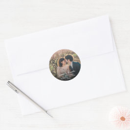 Erstellen Sie Ihr eigenes Foto Hochzeiten Siegel Runder Aufkleber