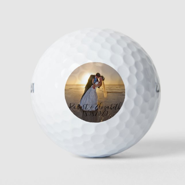Erstellen Sie Ihr eigenes Foto Hochzeitsfeier Gefa Golfball (Vorderseite)