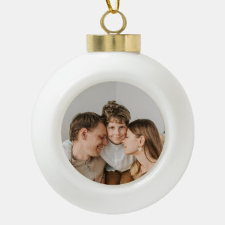 Erstellen Sie Ihr eigenes Foto individuelles Bild  Keramik Kugel-Ornament