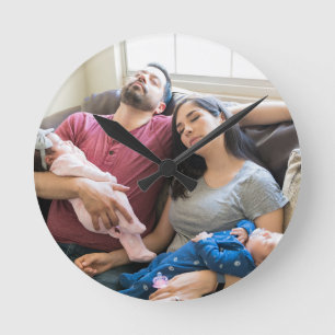 Erstellen Sie Ihr eigenes Foto individuelles Bild Runde Wanduhr