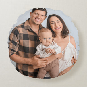 Erstellen Sie Ihr eigenes Foto individuelles Bild Rundes Kissen