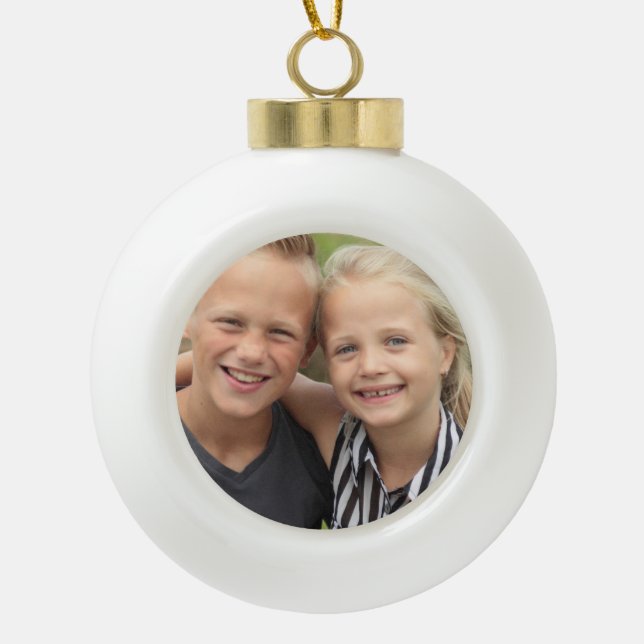 Erstellen Sie Ihr eigenes Foto Keramik Kugel-Ornament (Vorderseite)
