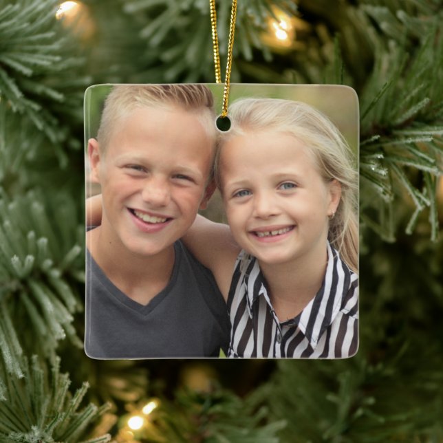 Erstellen Sie Ihr eigenes Foto Keramikornament (Baum)