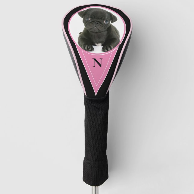 Erstellen Sie Ihr eigenes Foto Monogram Pink Golf Headcover (Vorderseite)