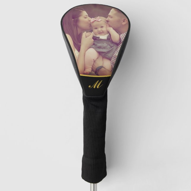 Erstellen Sie Ihr eigenes Foto Monogramm Erstschwa Golf Headcover (Vorderseite)