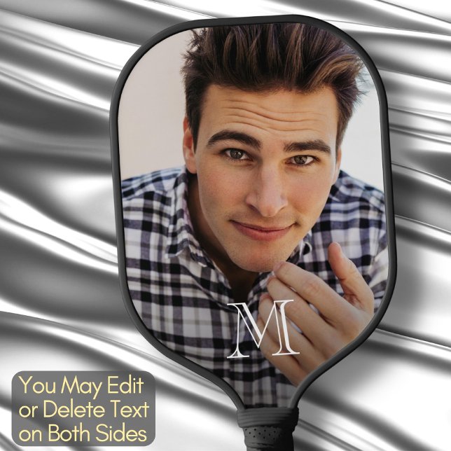 Erstellen Sie Ihr eigenes Foto Monogramm Minimalis Pickleball Schläger (Von Creator hochgeladen)