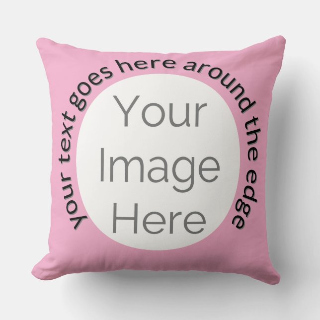 Erstellen Sie Ihr eigenes Foto Pink Throw Kissen (Vorderseite)