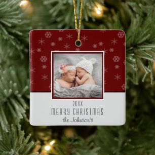 Erstellen Sie Ihr eigenes Foto Weihnachten Keramikornament