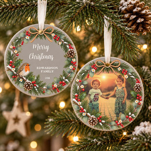 Erstellen Sie Ihr eigenes Frohe Weihnachten Famili Ornament