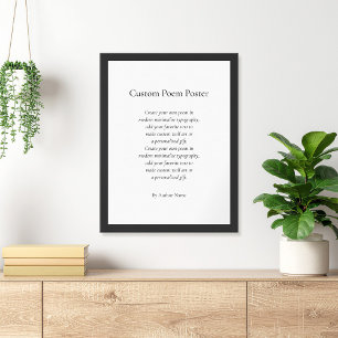 Erstellen Sie Ihr eigenes Gedicht Poster