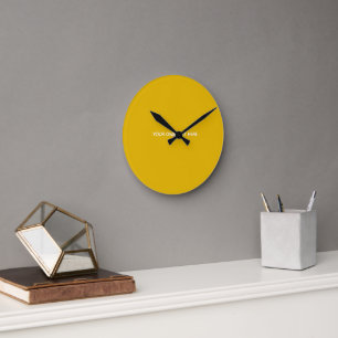 Erstellen Sie Ihr eigenes gelbes individuelles Des Runde Wanduhr