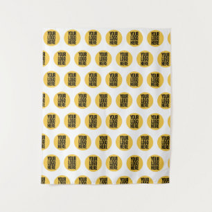 Erstellen Sie Ihr eigenes Geschäftslogo-Muster Wandteppich
