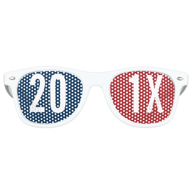 Erstellen Sie Ihr eigenes Glück Neujahr Party rot  Sonnenbrille (Vorderseite)
