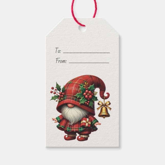 Erstellen Sie Ihr eigenes glückliches Weihnachtsfe Geschenkanhänger (Vorderseite)