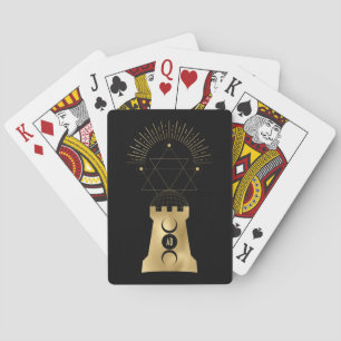 Erstellen Sie Ihr eigenes Gold Arcane Moon Tower T Spielkarten