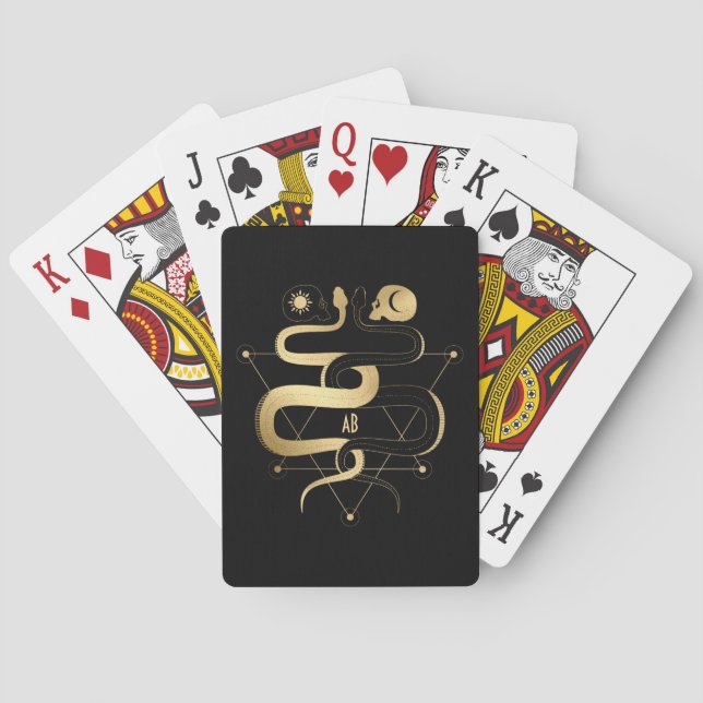 Erstellen Sie Ihr eigenes Gold Arcaner Lovers Taro Spielkarten (Rückseite)