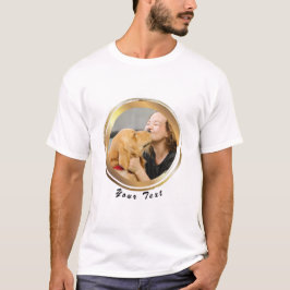 Erstellen Sie Ihr eigenes Golden Circle Hund Foto T-Shirt
