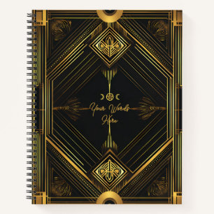 Erstellen Sie Ihr eigenes Goldenes Art Deco Stil S Notizbuch