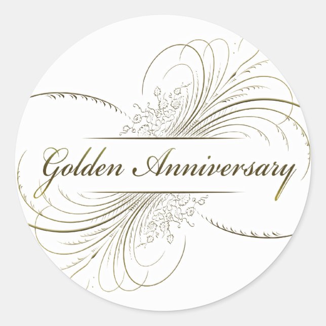 Erstellen Sie Ihr eigenes goldenes Jubiläumsdesign Runder Aufkleber (Vorderseite)