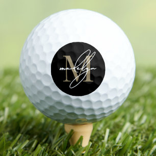 Erstellen Sie Ihr eigenes goldenes Monogramm Golfball