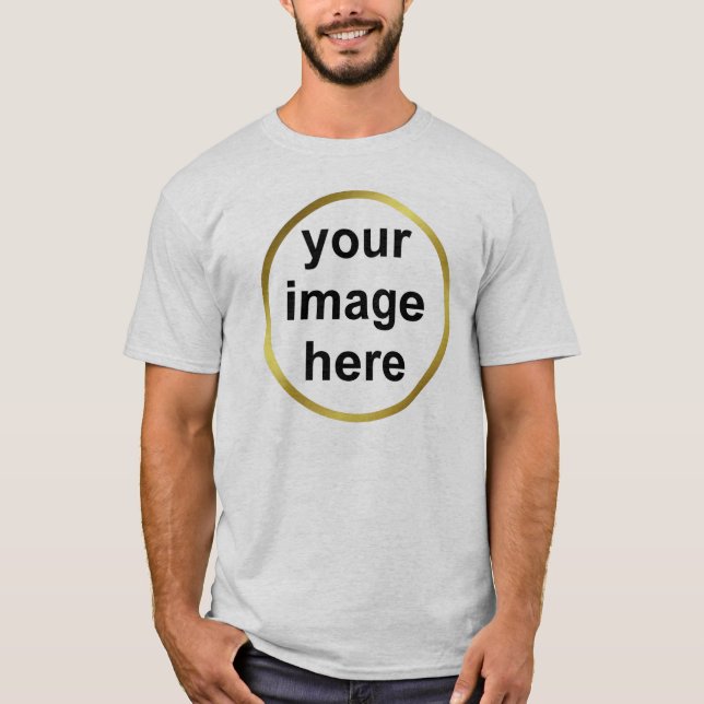 Erstellen Sie Ihr eigenes Goldrahmen-Foto T-Shirt (Vorderseite)