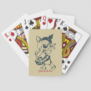 Erstellen Sie Ihr eigenes Green & Gold Ganesh Flut Spielkarten