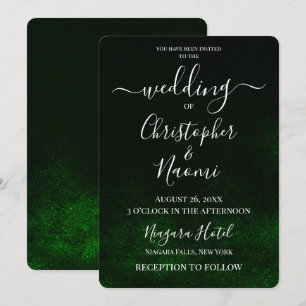 Erstellen Sie Ihr eigenes grünes Schwarz texturier Einladung