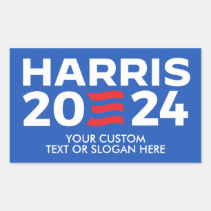 Erstellen Sie Ihr eigenes Harris 2024 Rechteckiger Aufkleber