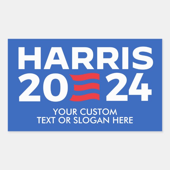 Erstellen Sie Ihr eigenes Harris 2024 Rechteckiger Aufkleber (Vorderseite)