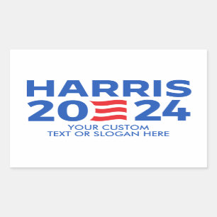 Erstellen Sie Ihr eigenes Harris 2024 Rechteckiger Aufkleber