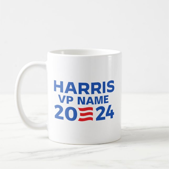 Erstellen Sie Ihr eigenes Harris-Ticket 2024 Kaffeetasse (Links)