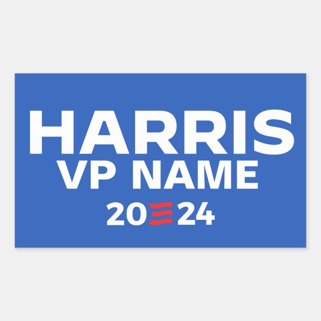 Erstellen Sie Ihr eigenes Harris / VP Ticket 2024 Rechteckiger Aufkleber (Vorderseite)