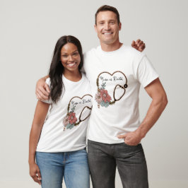 Erstellen Sie Ihr eigenes Herz gestyltes Stethosko T-Shirt