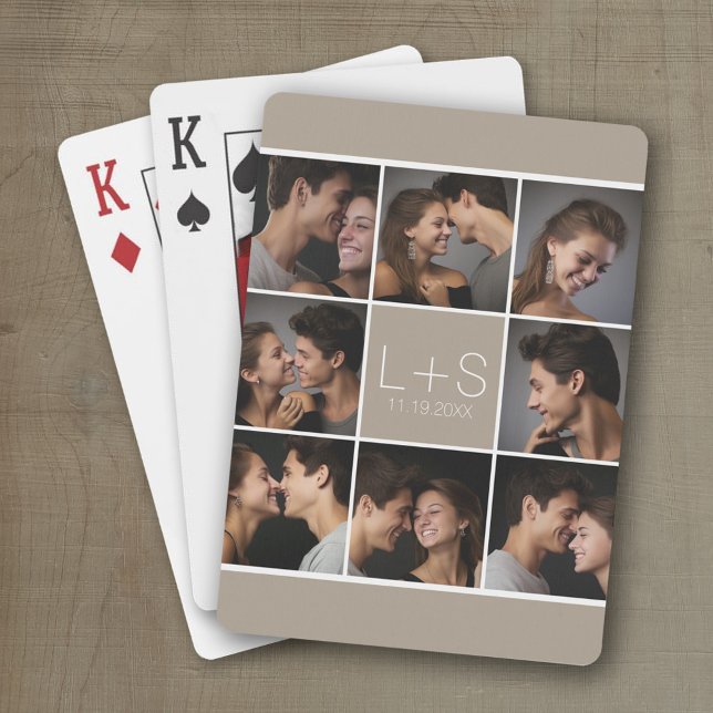 Erstellen Sie Ihr eigenes Hochzeitfoto Collage Mon Spielkarten (Wedding Playing Cards - Personalize this photo collage)