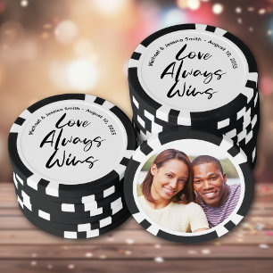 Erstellen Sie Ihr eigenes Hochzeitsfoto Pokerchips