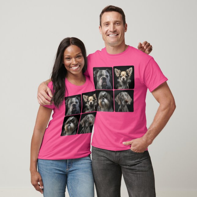 Erstellen Sie Ihr eigenes Hund-4-Foto T-Shirt (Unisex)