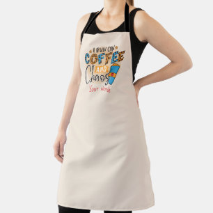 Erstellen Sie Ihr eigenes Ich laufe auf Kaffee & C Schürze